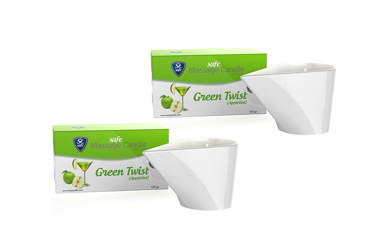 Set van 2 massage kaarsen