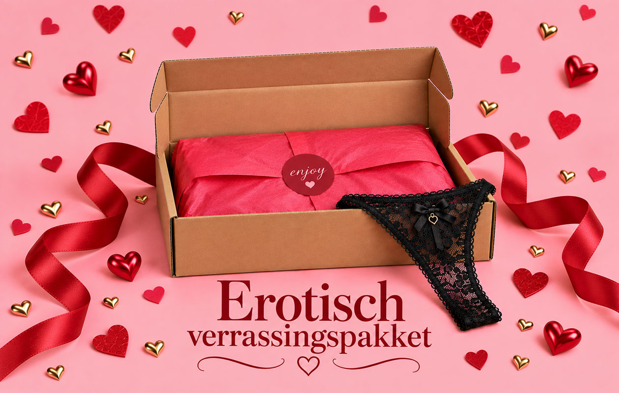 Een erotisch verrassingspakket t.w.v. €225,00