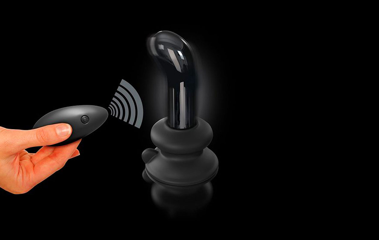 Icicles glazen prostaatplug met zuignap nr. 84