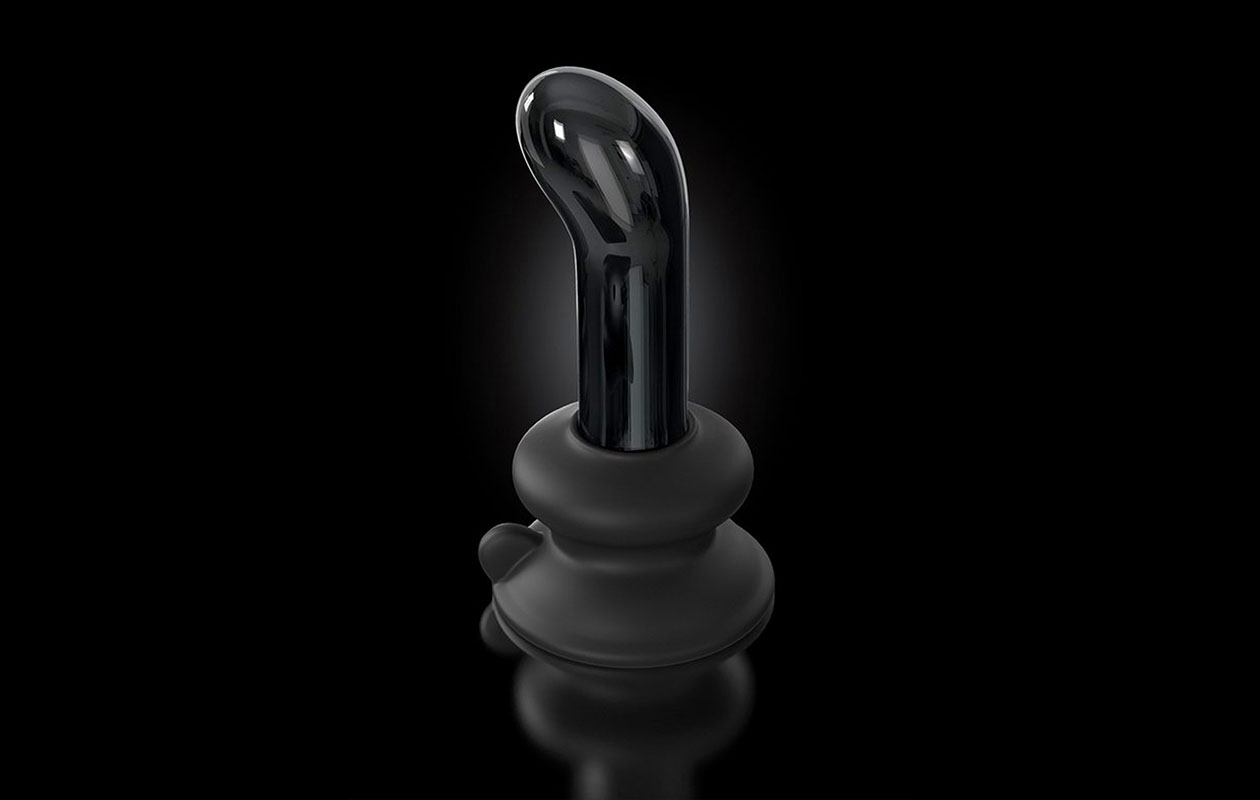 Icicles glazen prostaatplug met zuignap nr. 84