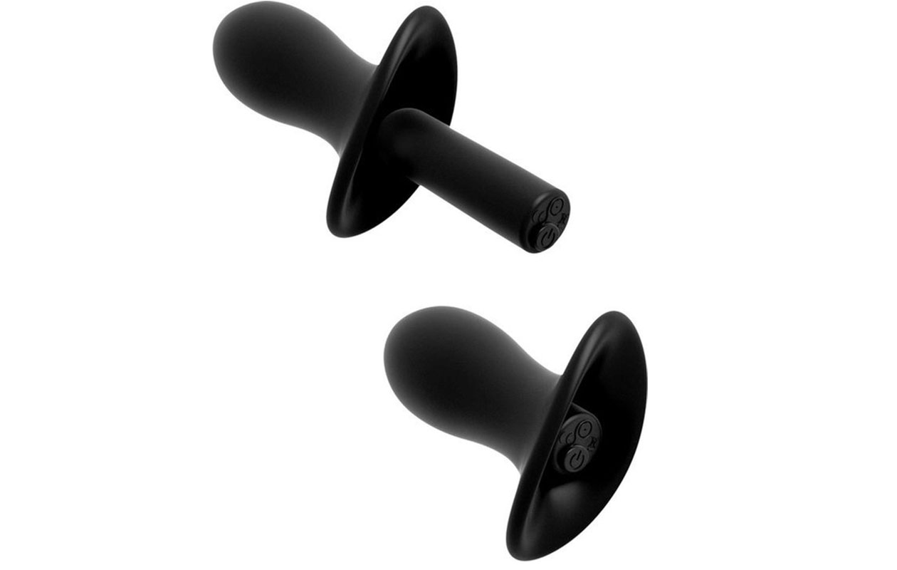 2 sexy slips S-L met 2 buttplugs + erotisch speeltje + afstandsbediening