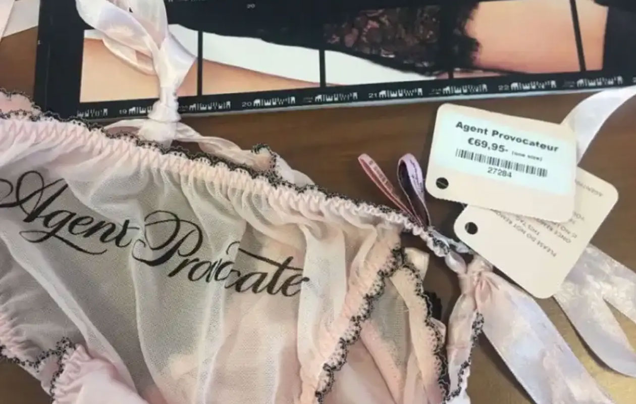 Roze luxueuze slip Agent Provocateur