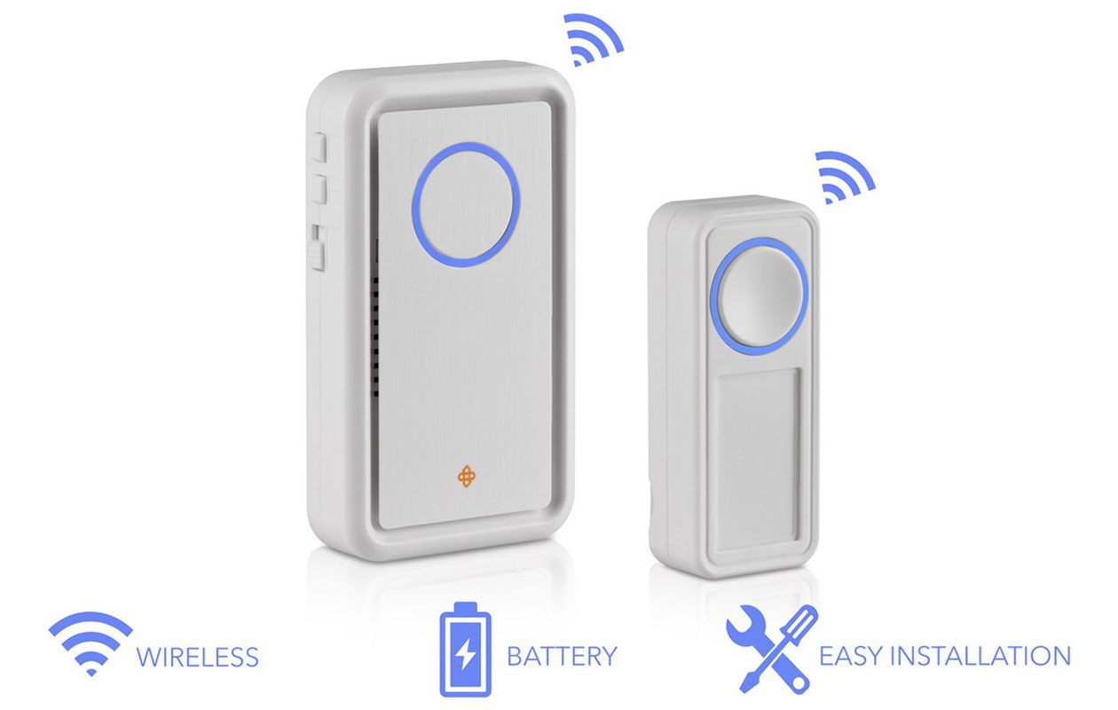 Draadloze Deurbel met 1 ontvanger - Wit