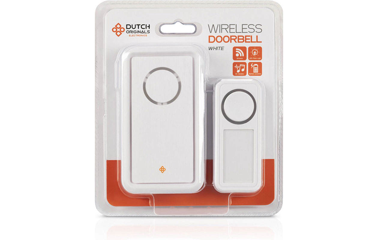 Draadloze Deurbel met 1 ontvanger - Wit