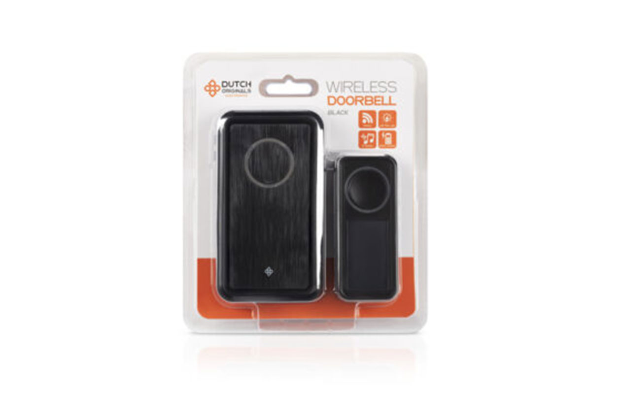 Draadloze Deurbel met 1 ontvanger - Zwart