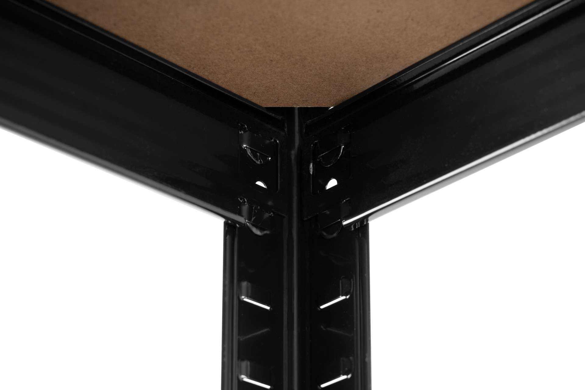 Feel Furniture - Schroefloos Opslagrek - 5 lagen - met 4 Grijze Boxen - Zwart