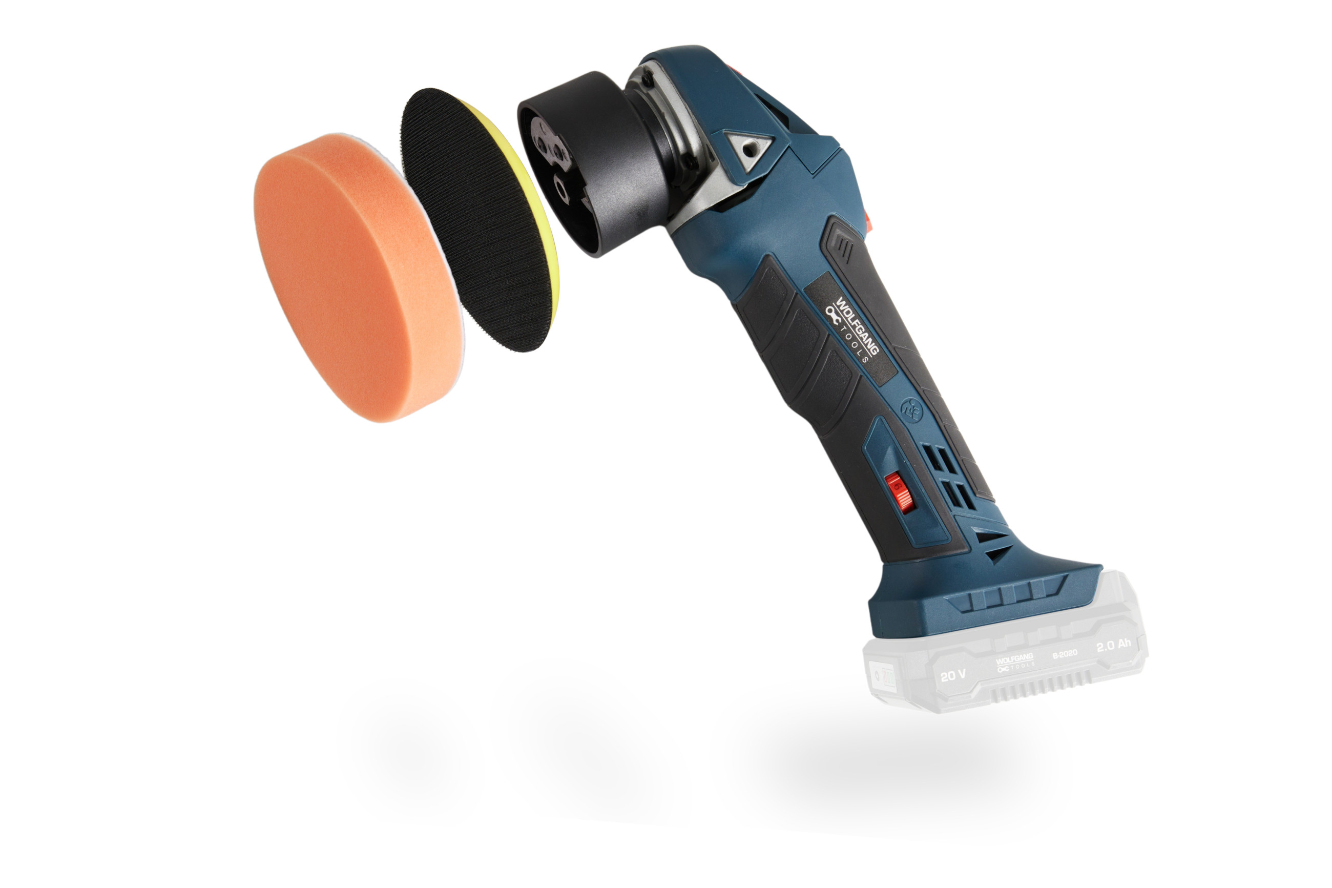 Wolfgang Polijst- en Schuurmachine 20v incl Accu & Oplaadstation