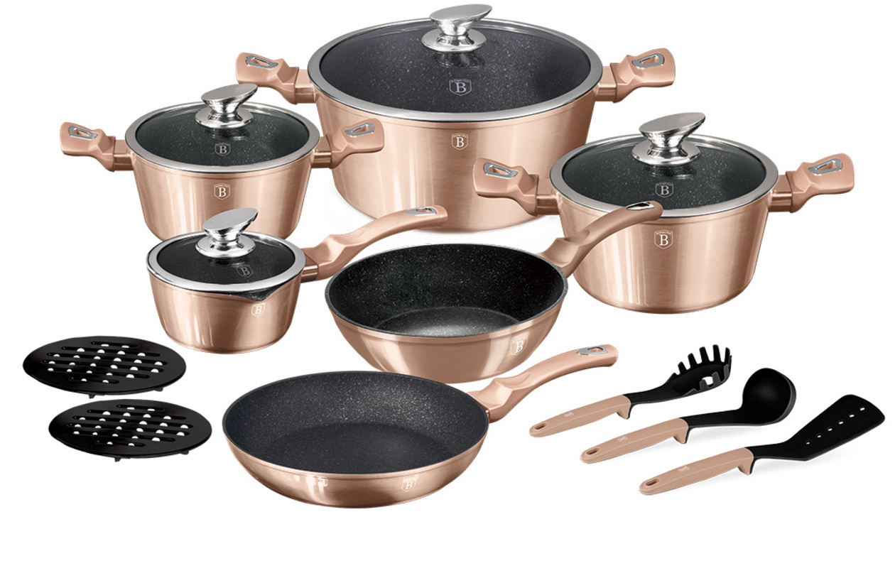 Berlinger Haus 15-delige Pannenset – Rose Gold (BH/1224NN)