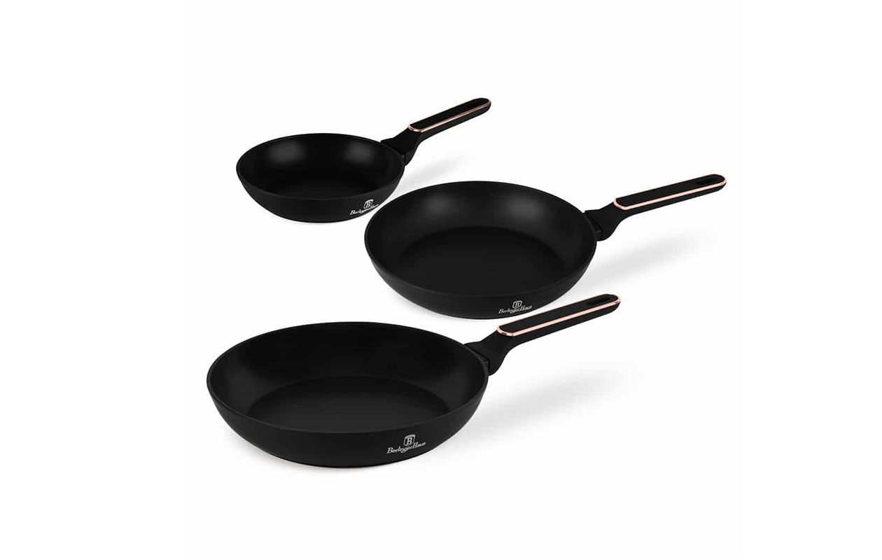 Berlinger Haus 3-delige Koekenpannenset – Black Rose BH/8360