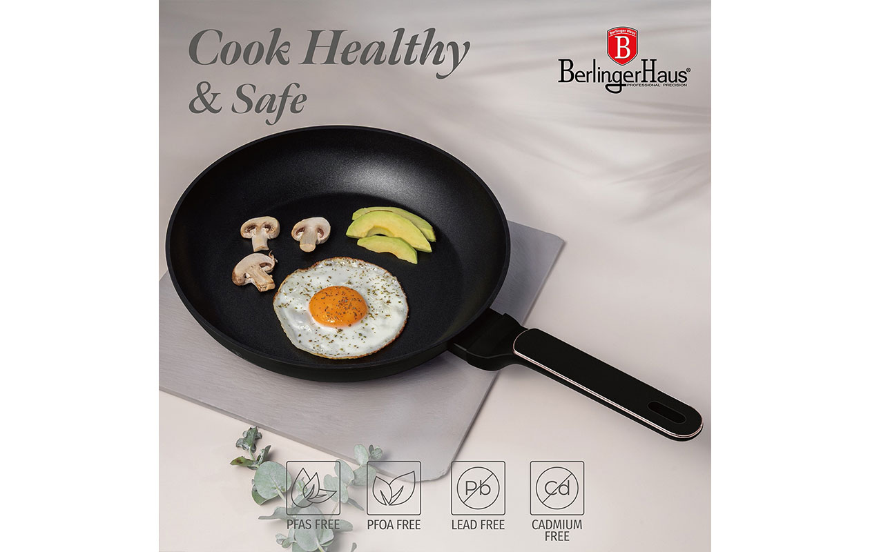 Berlinger Haus 3-delige Koekenpannenset – Black Rose BH/8360