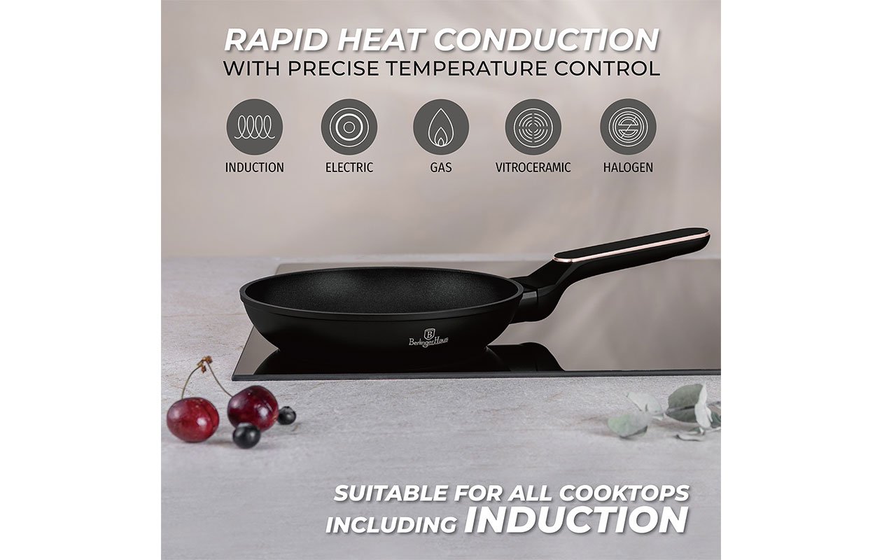 Berlinger Haus 3-delige Koekenpannenset – Black Rose BH/8360