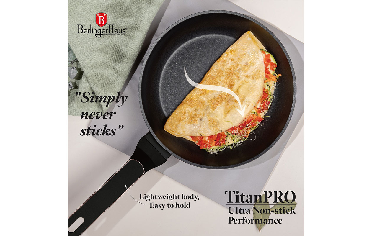 Berlinger Haus 3-delige Koekenpannenset – Black Rose BH/8360