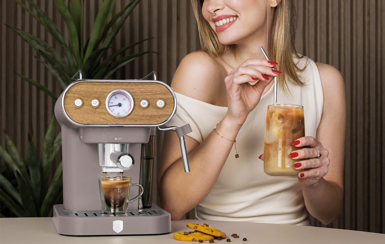 Berlinger Haus 3-in-1 Espressomachine – Mat Taupe (BH/9856)