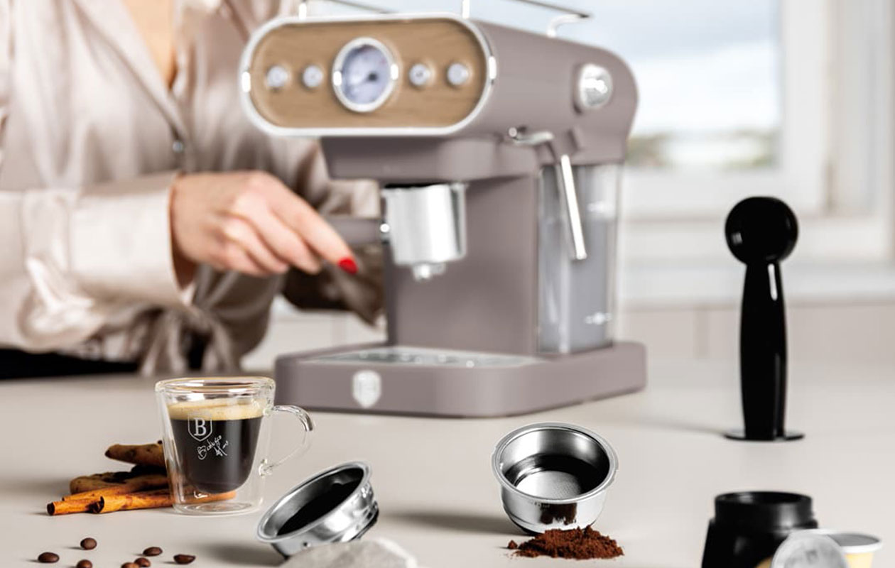 Berlinger Haus 3-in-1 Espressomachine – Mat Taupe (BH/9856)