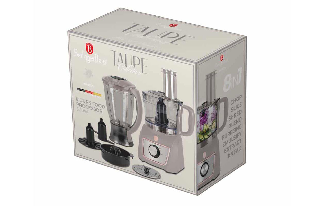 Berlinger Haus 8-in-1 Foodprocessor – Mat Taupe (BH/9779)