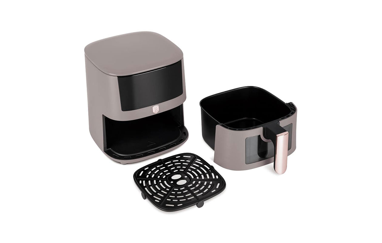 Berlinger Haus Airfryer 5L met Kijkvenster – Mat Taupe (BH/9491)