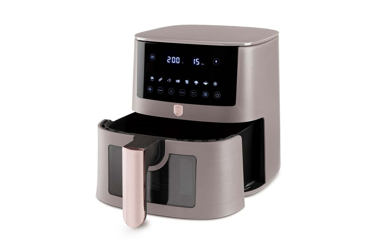 Berlinger Haus Airfryer 5L met Kijkvenster – Mat Taupe (BH/9491)