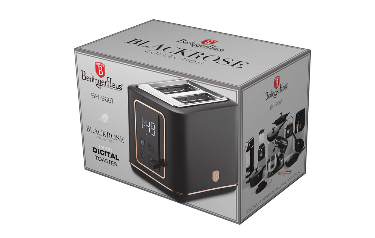 Berlinger Haus Digitale Broodrooster – Black Rose Gold (BH/9661)