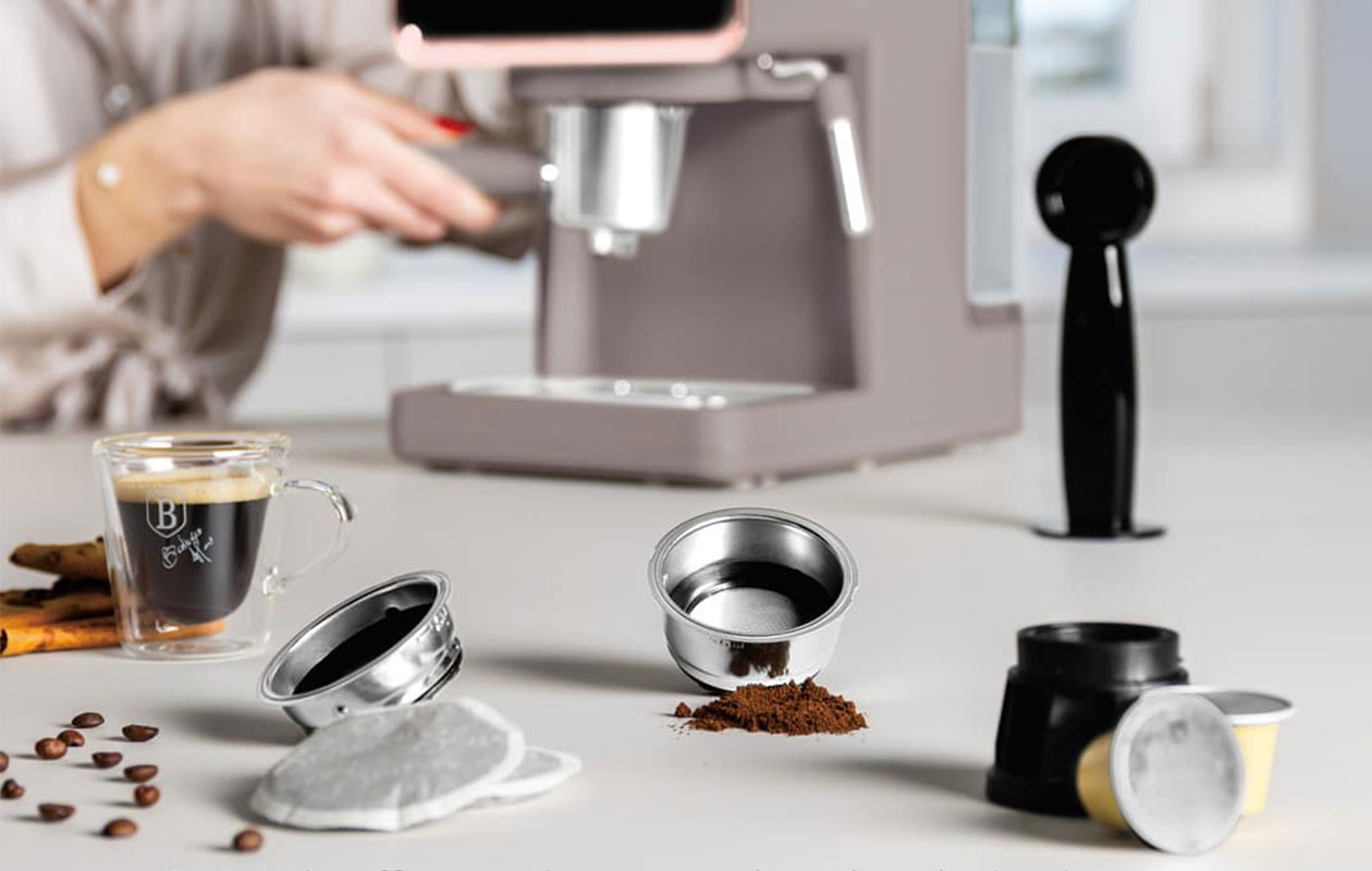 Berlinger Haus digitale espressomachine 3-in-1 - Taupe (BH-9846)