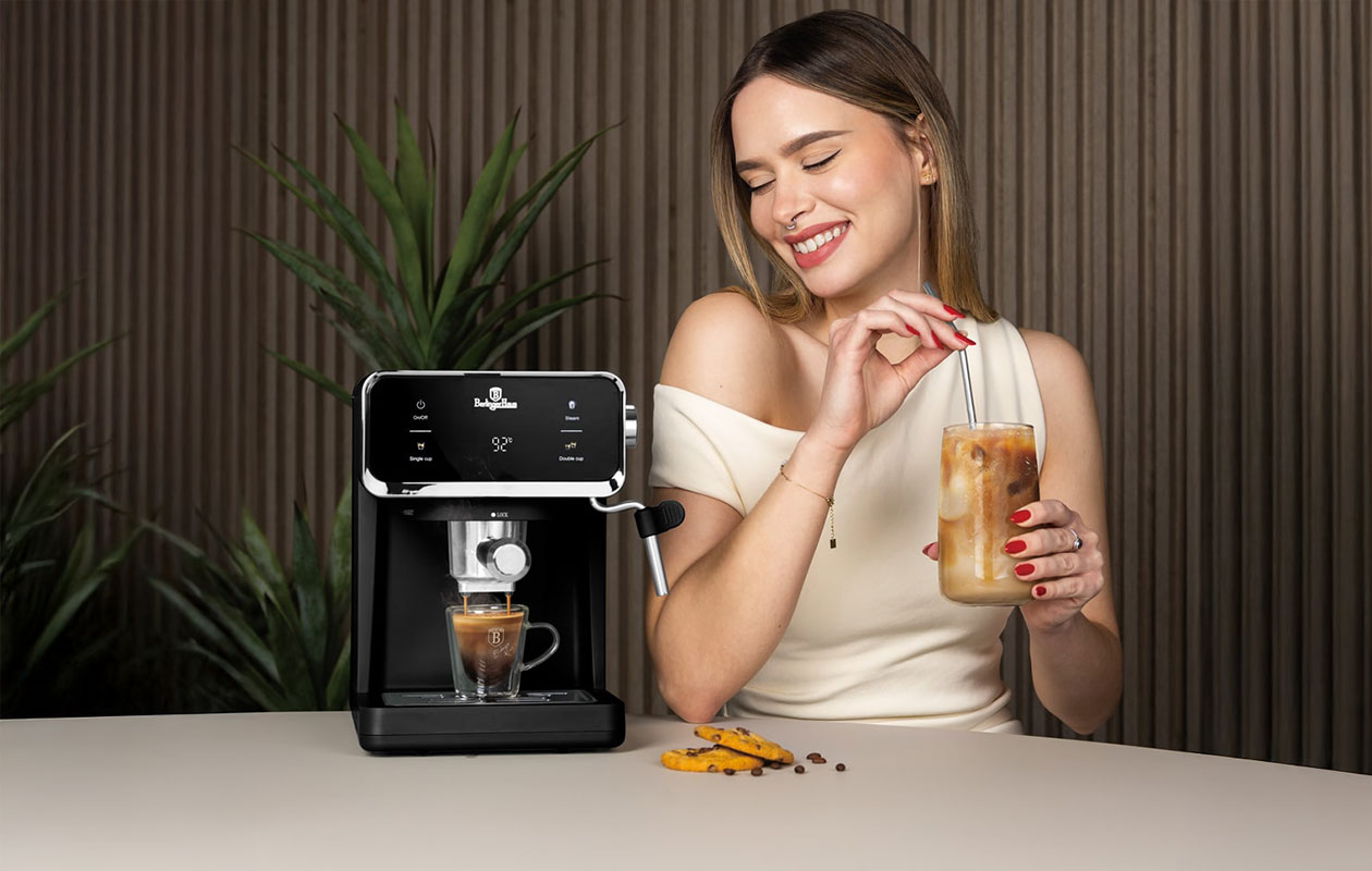 Berlinger Haus Machine à Espresso 3-en-1 – Noir Mat (BH-9851)
