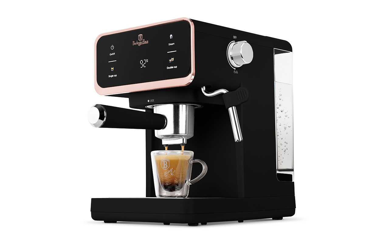 Berlinger Haus Digitale Espressomachine 3-in-1 – Zwart/Rose