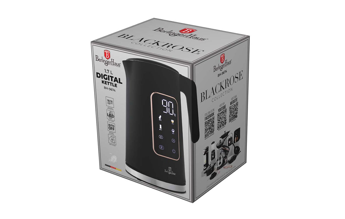 Berlinger Haus Bouilloire Électrique Digitale (BH/9674)