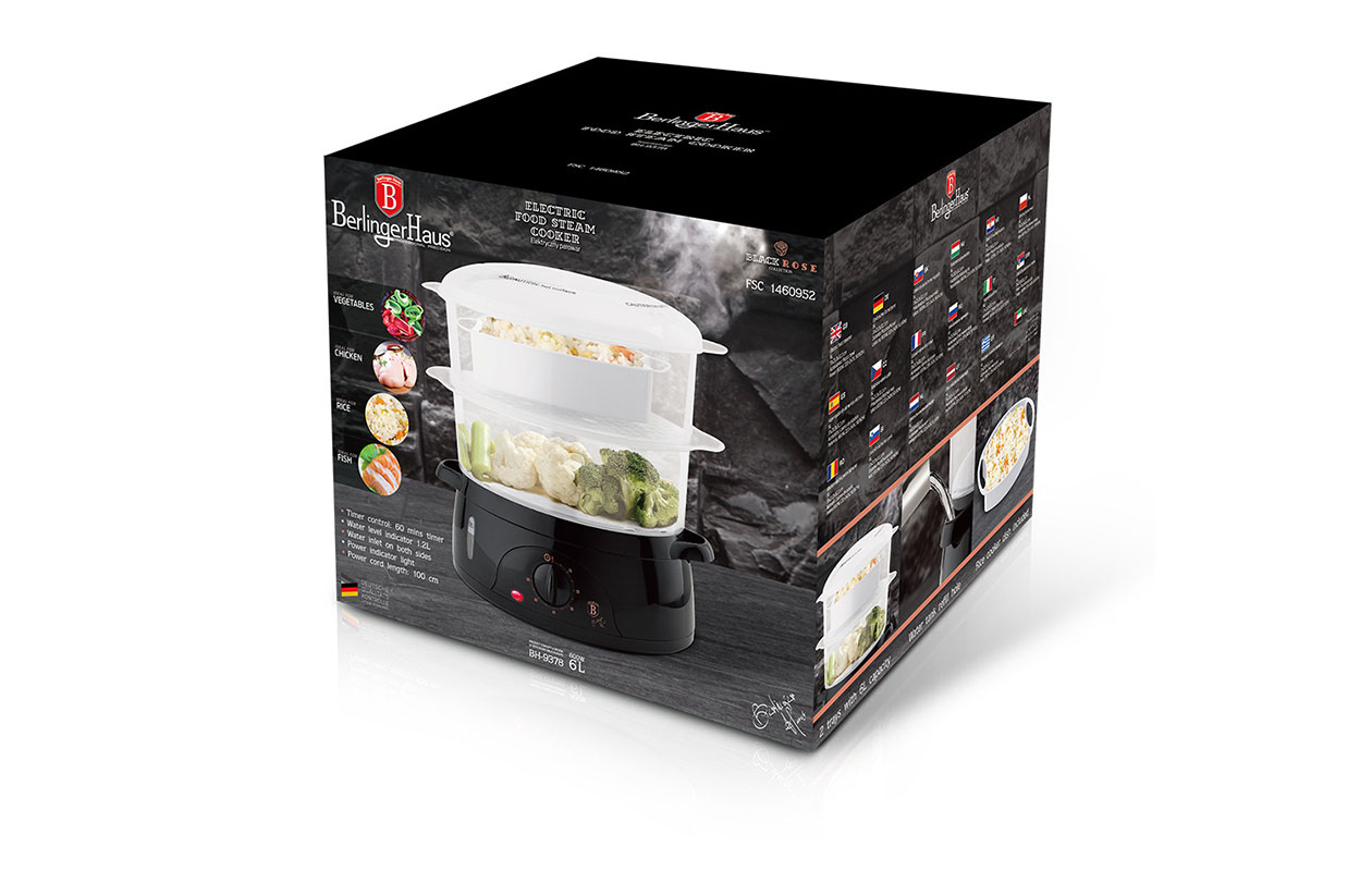 Berlinger Haus Elektrische Stoomkoker 6L – Black Rose BH/9378