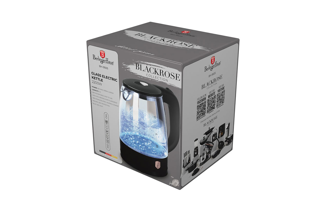 Bouilloire en verre Berlinger Haus – Black Rose (LP-BH-239)