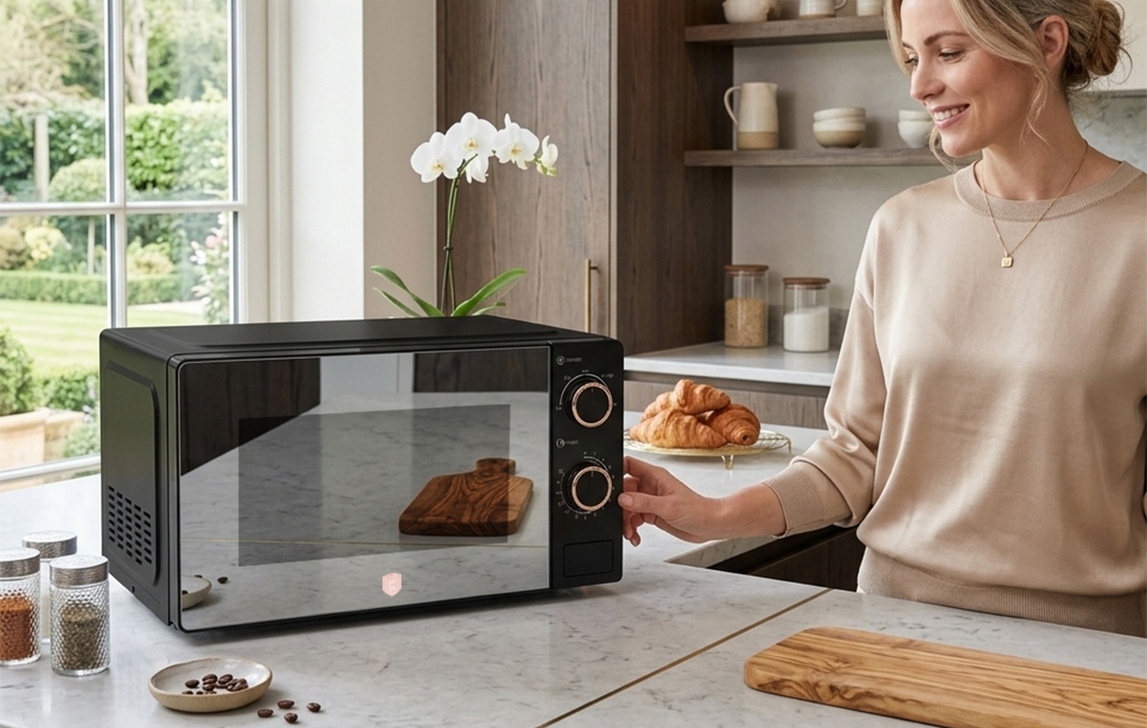 Four à micro-ondes Berlinger Haus 20 L – Noir/Or rose (BH/9900)