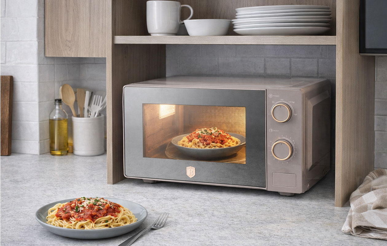 Berlinger Haus Four à micro-ondes mécanique – 20 L taupe mat (BH/9901)