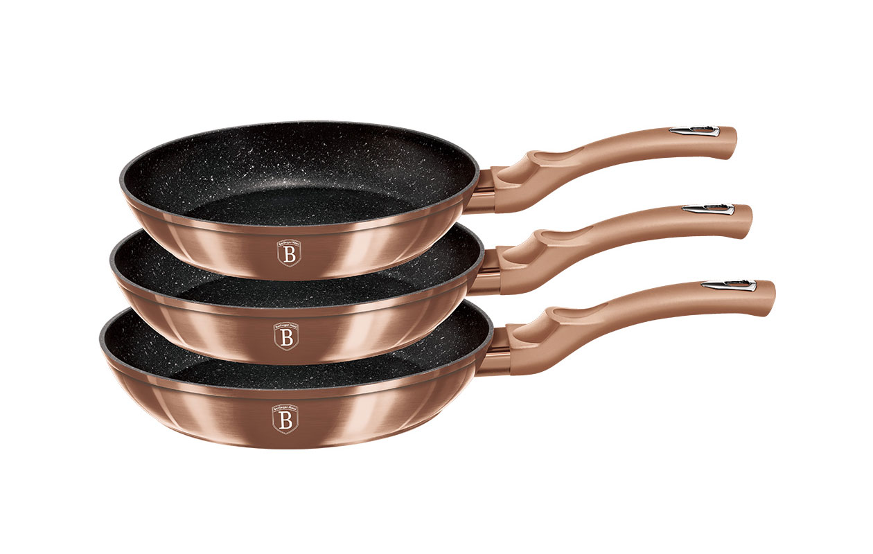 Berlinger Haus pannenset | 3 stuks Rosé Goud