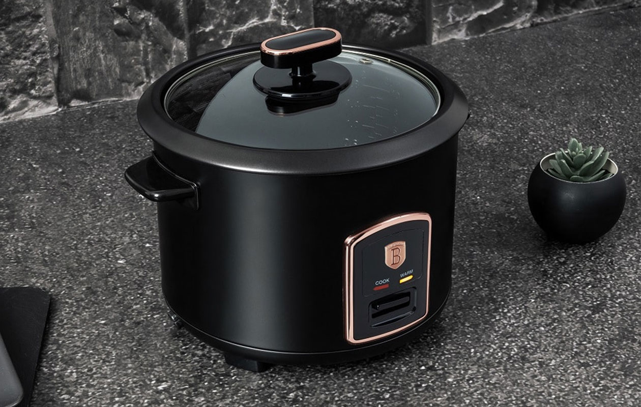 Berlinger Haus rijstkoker - Zwart Rose goud