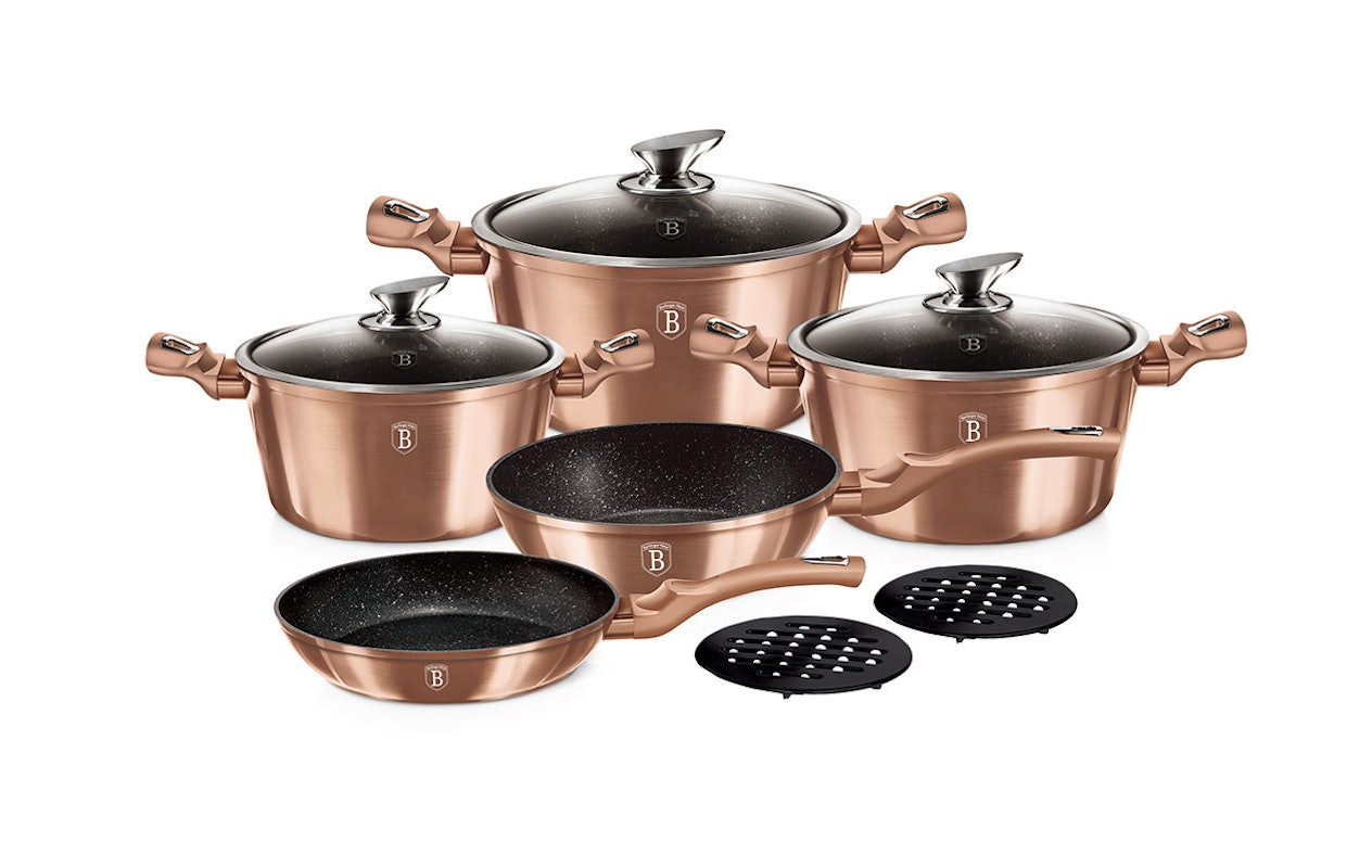Batterie De Cuisine À Induction 10 Pièces Aluminium Antiadhésif Sans Batterie De Cuisine À Induction 10 Pièces Aluminium Antiadhésif Sans