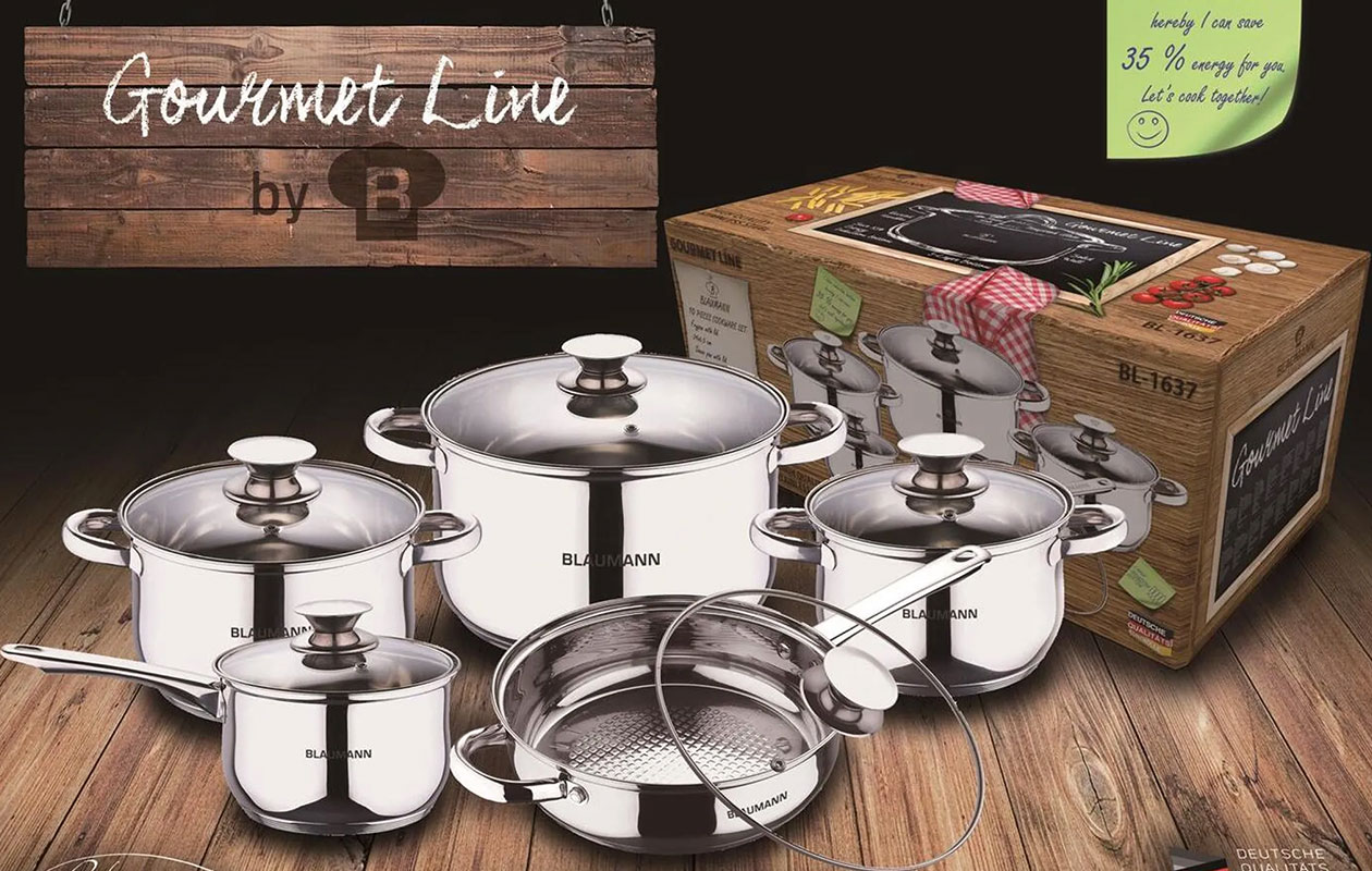 Blaumann 10-delige pannenset - gourmet line