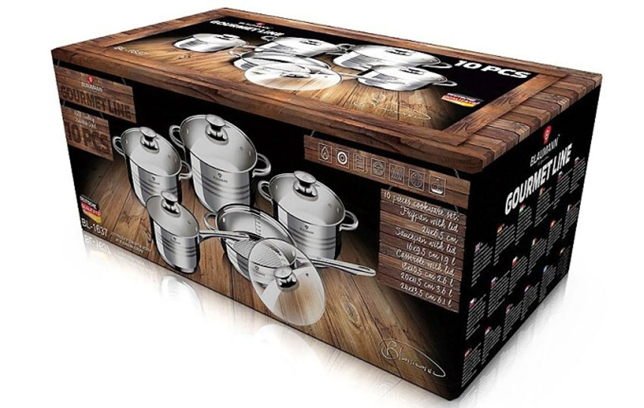 Blaumann 10-delige pannenset - gourmet line
