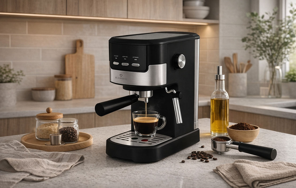 Machine à expresso Blaumann – Noir/Argent (BL-9039)