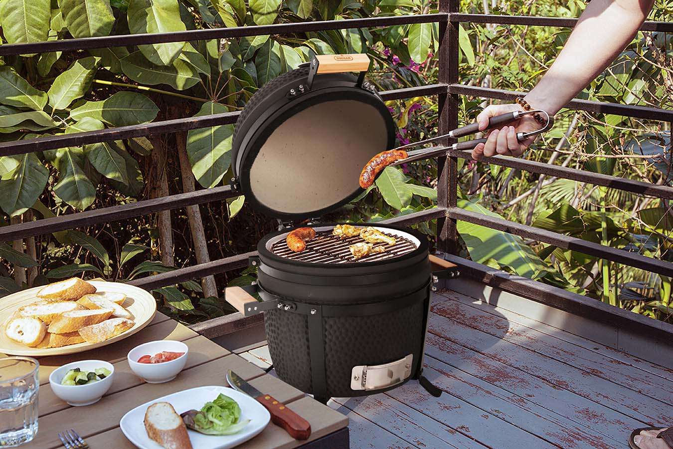 Buccan BBQ - Kamado barbecue - Sunbury Smokey Egg - 15" - Zwart