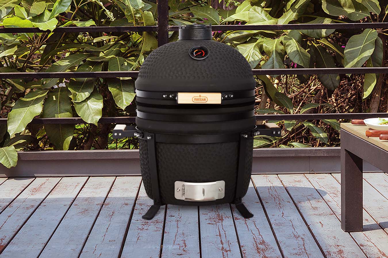 Buccan BBQ - Kamado barbecue - Sunbury Smokey Egg - 15" - Zwart