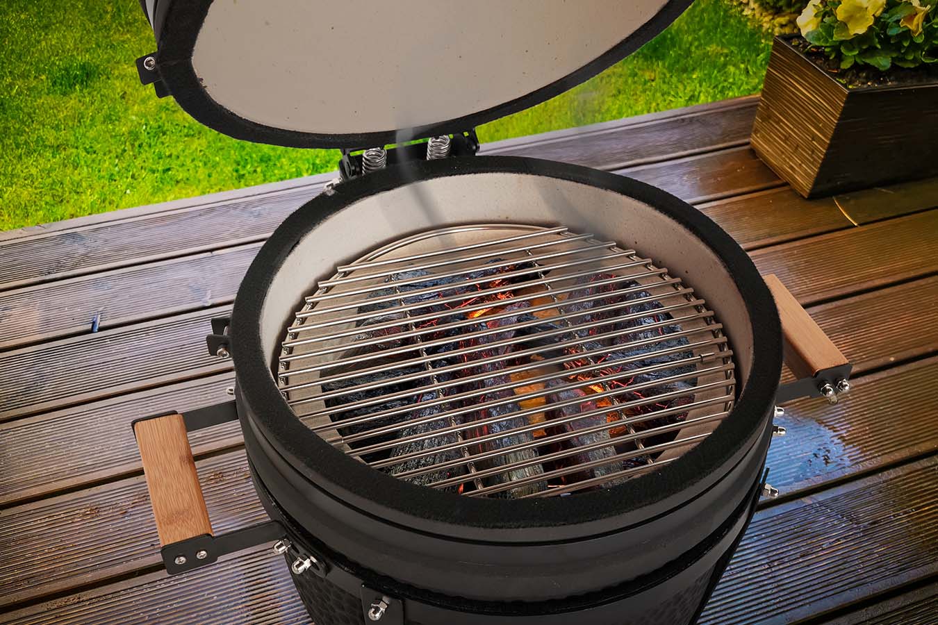 Buccan BBQ - Kamado barbecue - Sunbury Smokey Egg - 15" - Zwart
