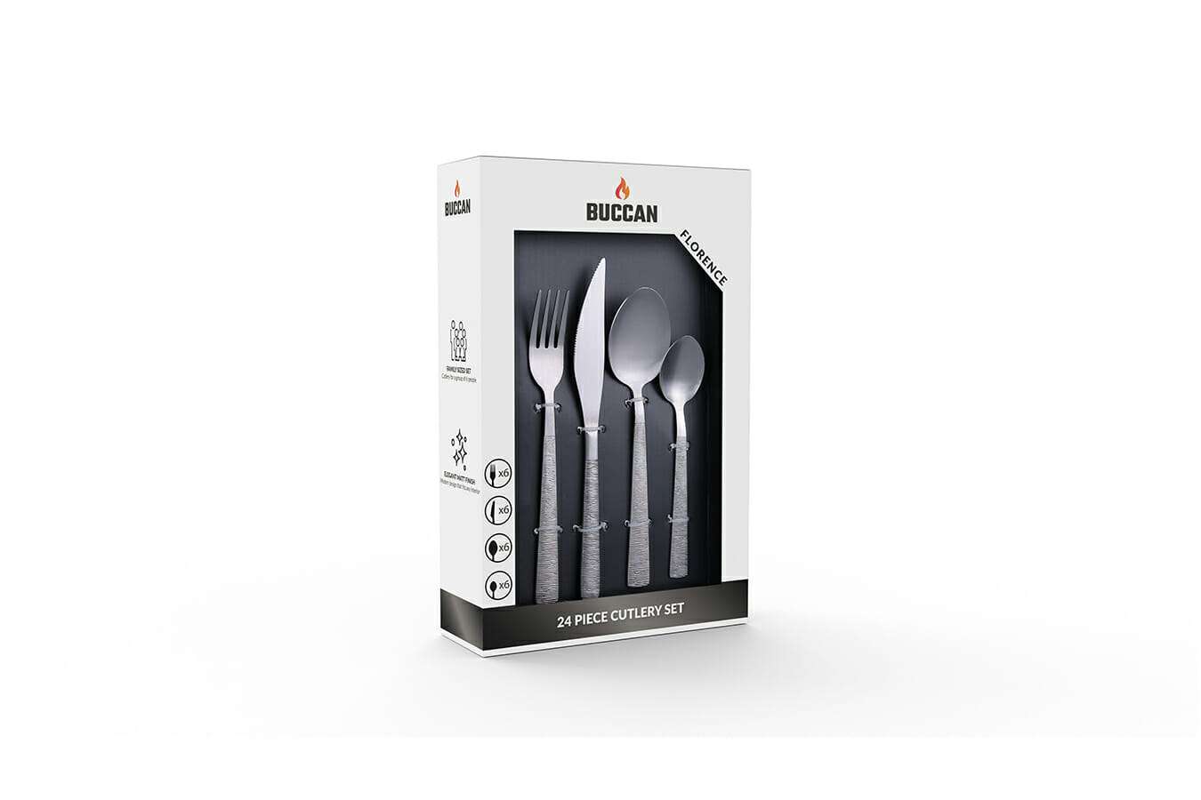 Buccan - Bestekset - Florence - 24 delig - Zilver