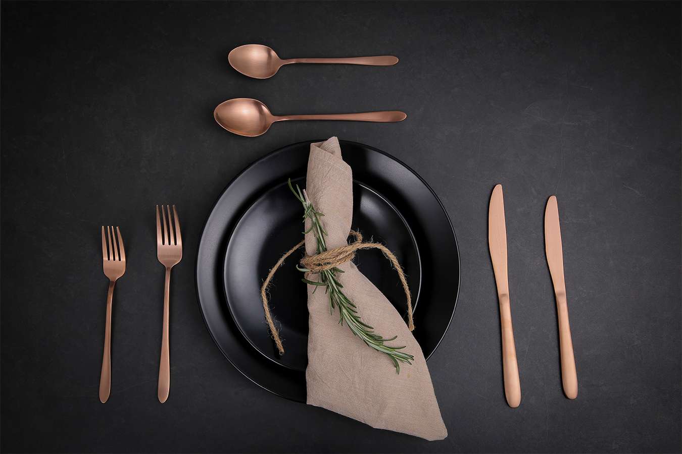 Buccan 50-delige bestekset rosé goud