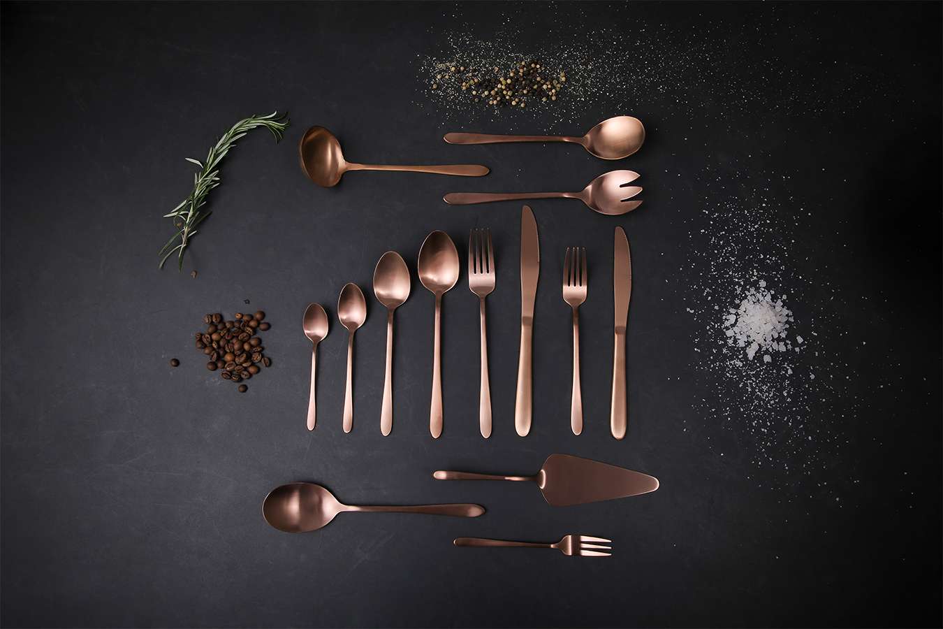 Buccan 50-delige bestekset rosé goud