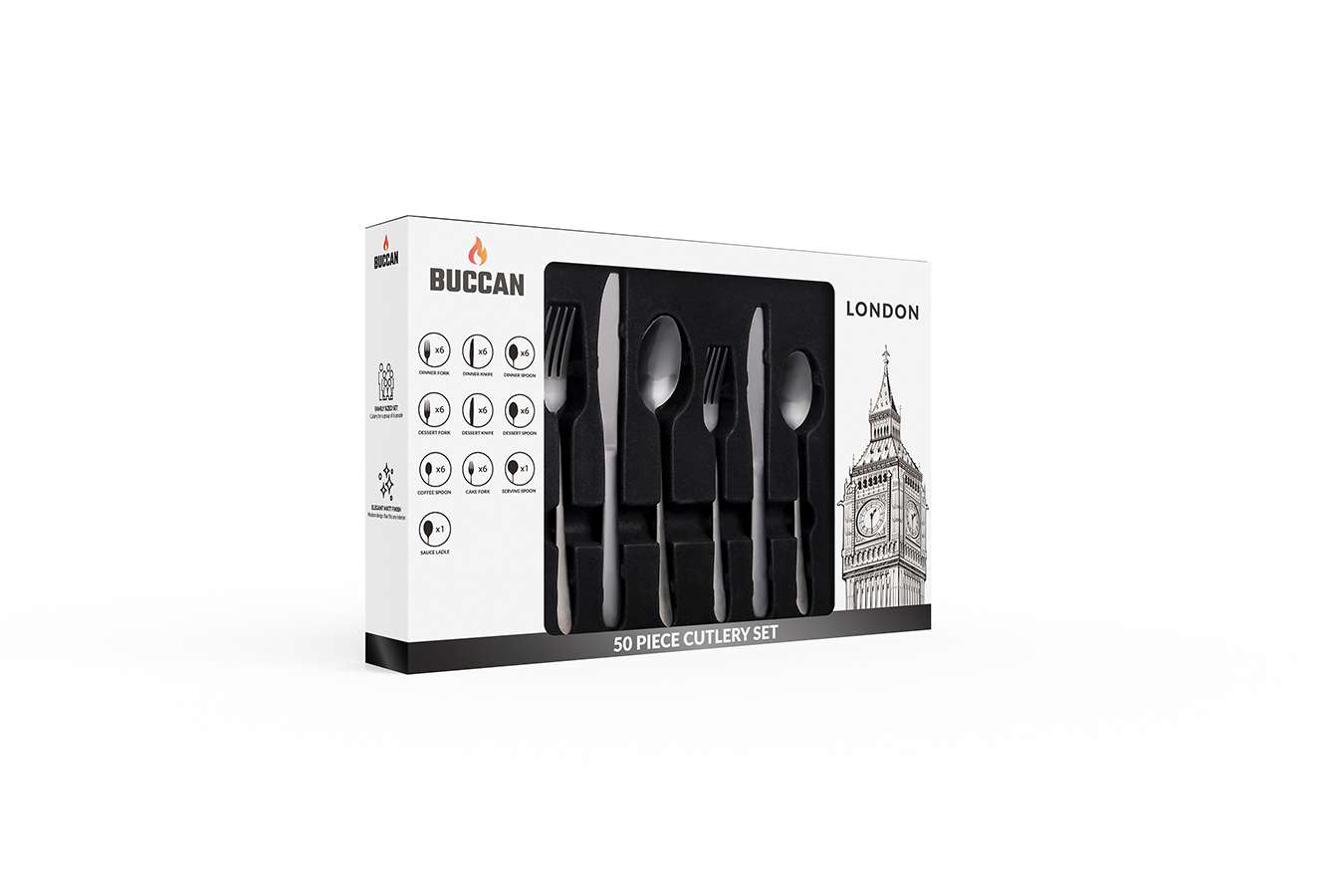 Buccan Bestekset London - 50 delig