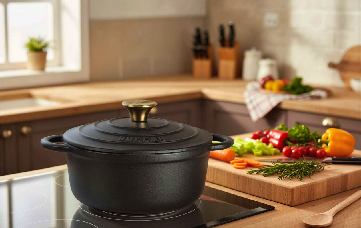 Buccan Hamersley Braadpan – Gietijzer - Zwart/Goud