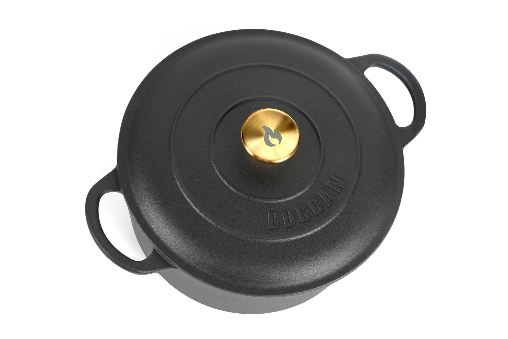 Buccan Cooking - Casserole en fonte Hamersley 26 cm - Ronde - Noire