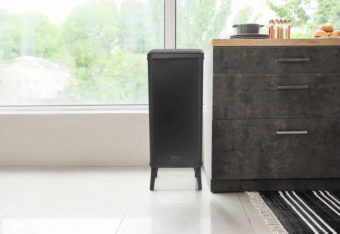 Buccan prullenbak 60L met bewegingssensor – Zwart