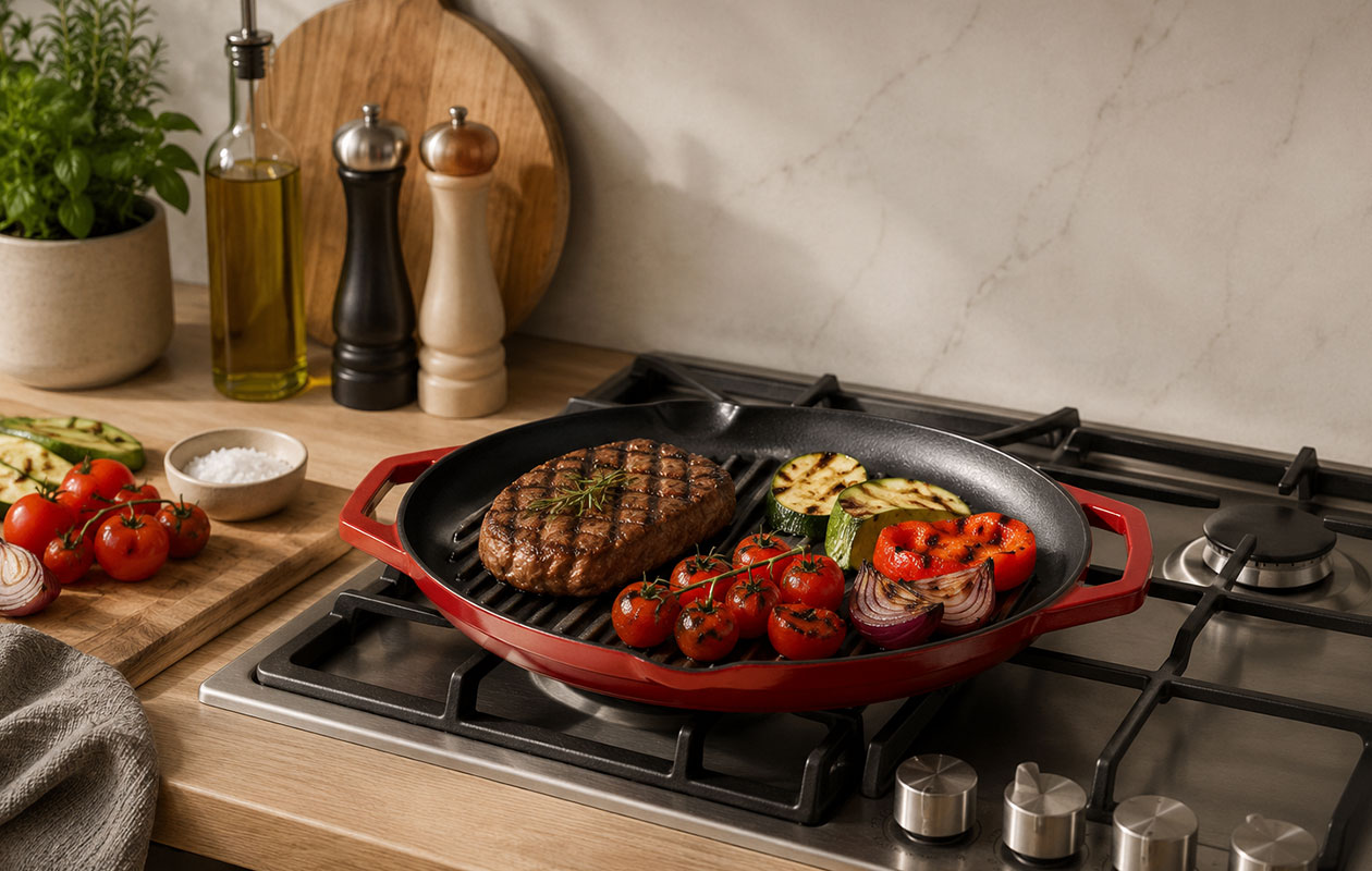 Buccan - Hamersley - Gietijzeren grillplaat - Rood