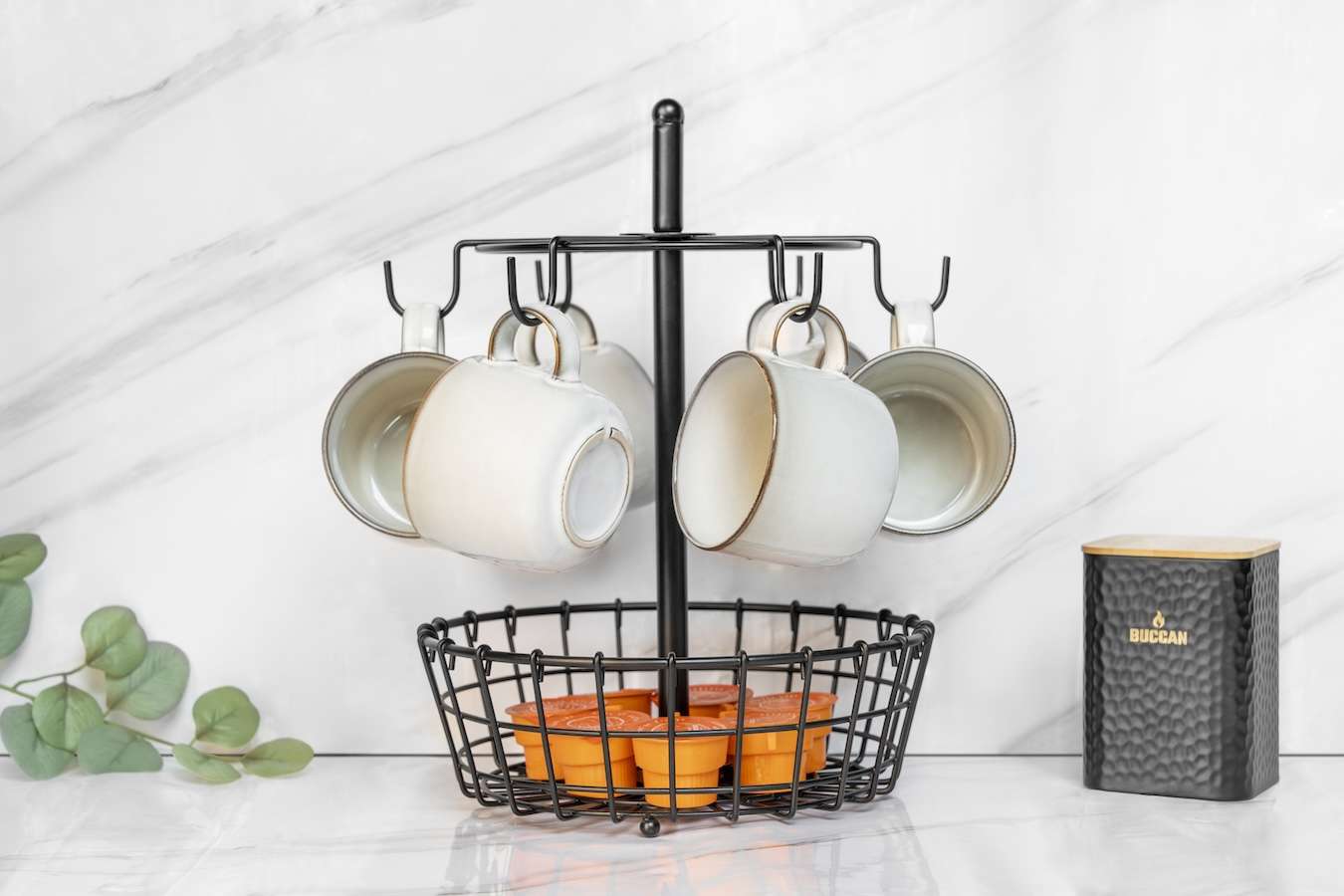 Buccan - Koffiemokhouder met opbergmand