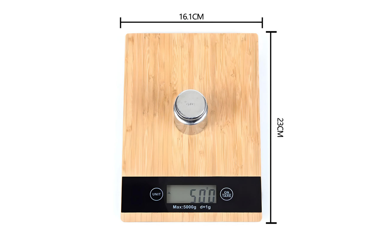 Digitale Bamboe Keukenweegschaal 5 kg