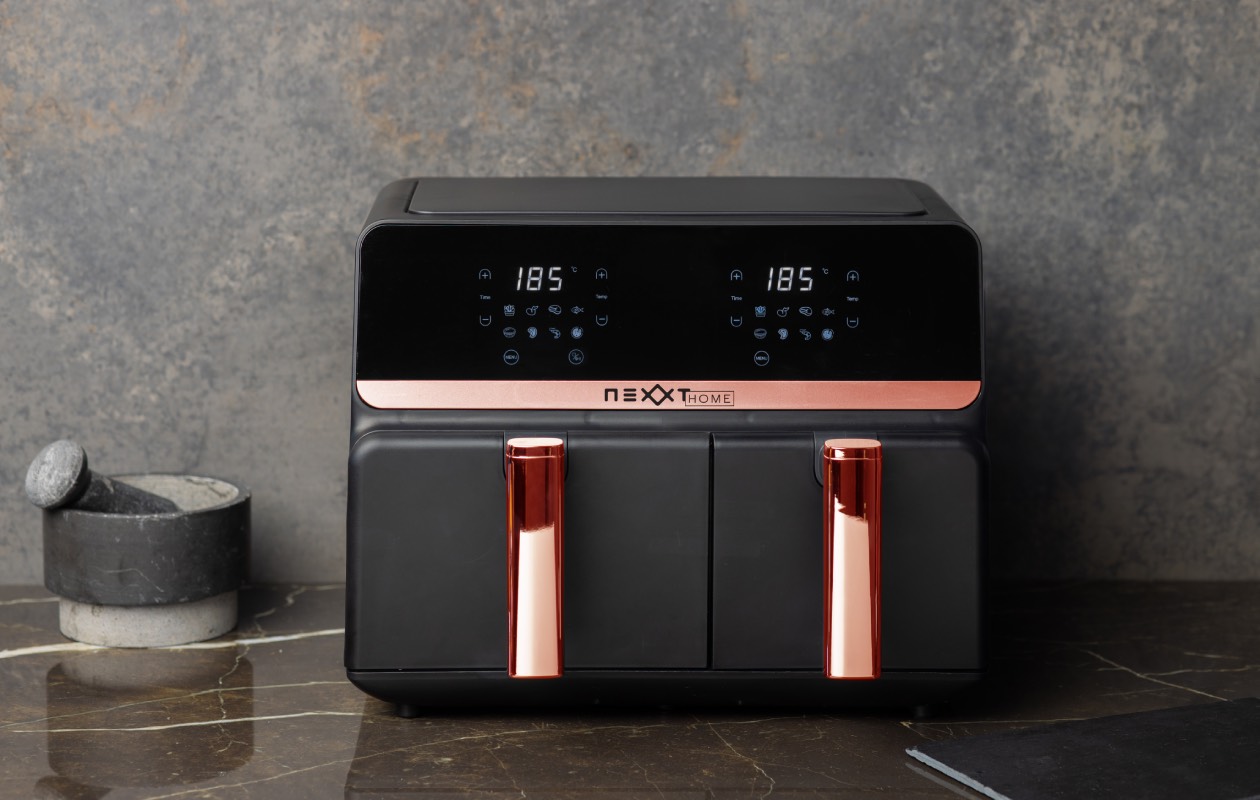 Dubbele airfryer van Nexxt met touchscreen (9 L)